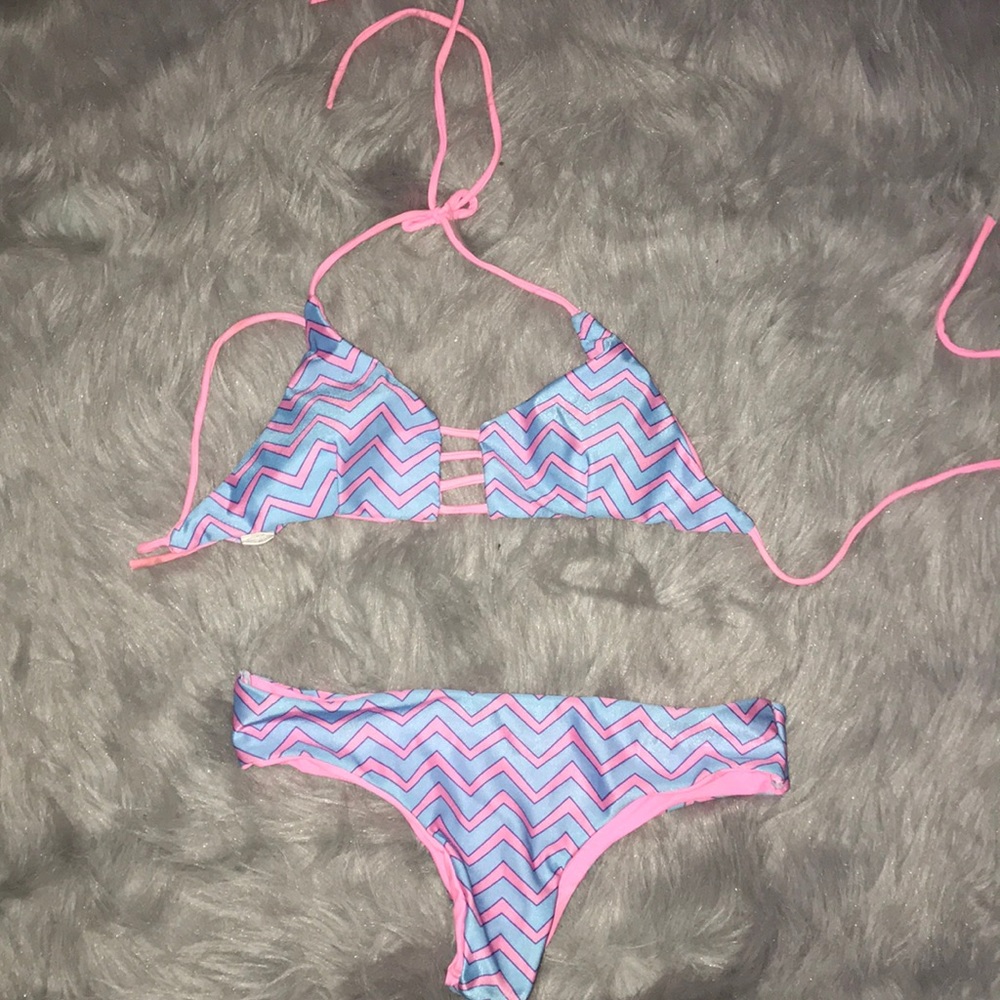 Cotton candy bathing suit